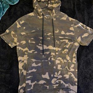 Camo Short Sleeve Hoodie - Forever 21 Men